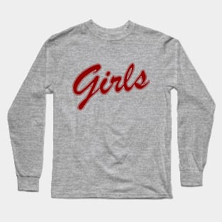 Girls Athletic-Style Script Long Sleeve T-Shirt